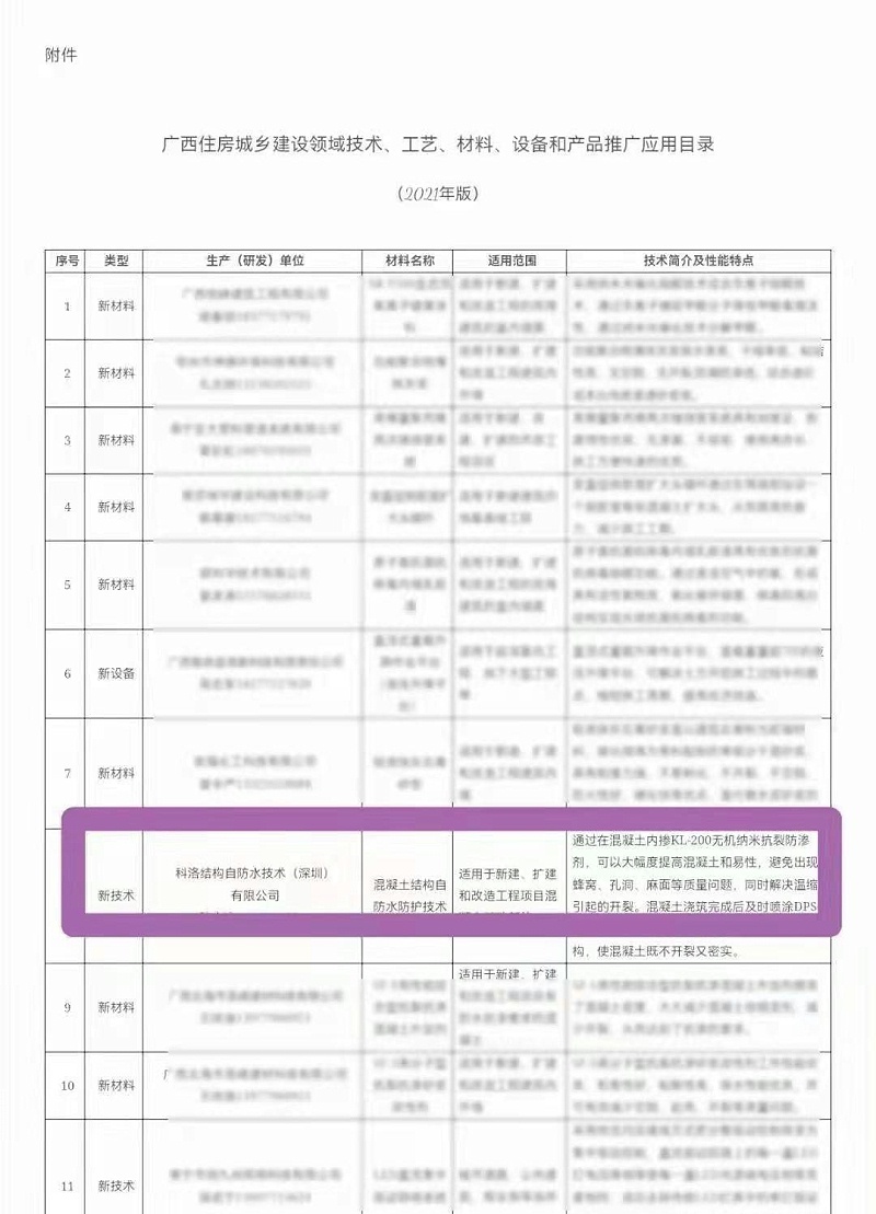 結構自防水技術標準